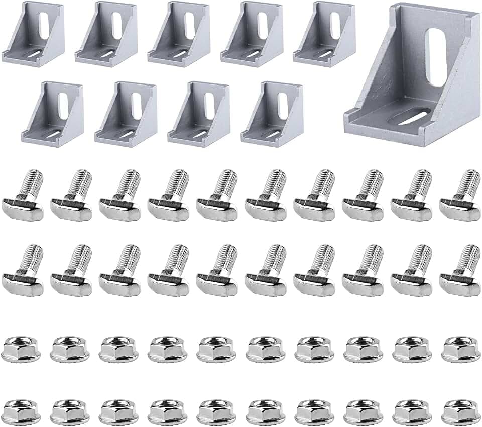 10stk Aluprofil Winkel Befestigungsmaterial, Aluprofil 40x40 Winkel