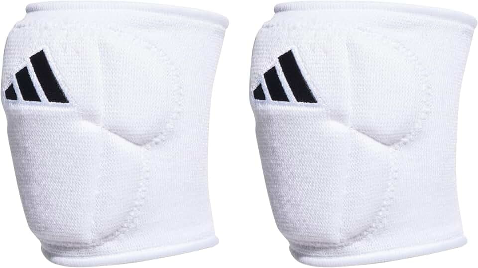 adidas Unisex-Adult 5-Inch Volleyball Kneepads, White/Black, Small
