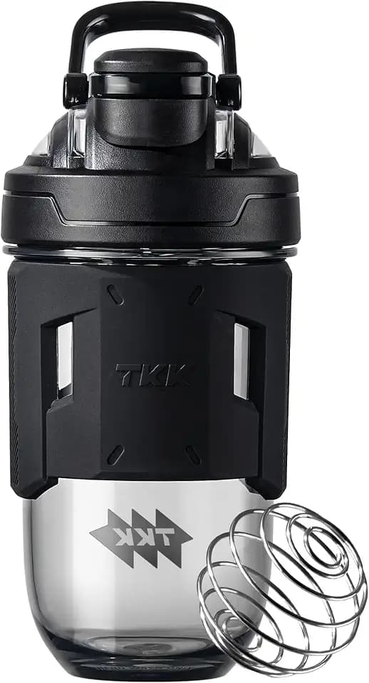 TKK Blender Shaker Bottle 24 Ounce With Blending Ball Plastic Protein Shaker Bottle for Pre & Post workout Protein Drink Shaker Cup USA Tritan BPA Free