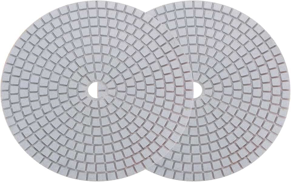 uxcell Diamond Polishing Pad 7-Inch 300 Grits Wet/Dry Grinding for Stone Concrete Marble Countertop Floor 2pcs