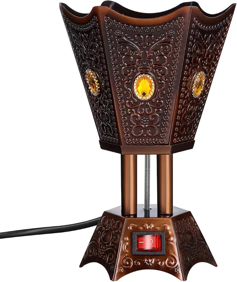 Milisten Electric Incense Burner Plug in Bakhoor Burner Desktop Home Decor for Aroma Therapy Vintage Arabian Censer Holder 6.69 X 4.52 X 3.93 in 1 Pack