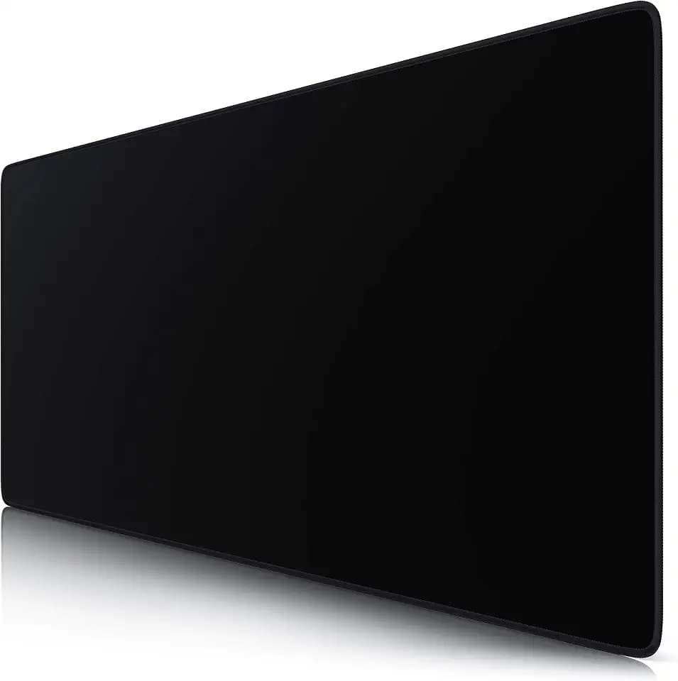 TITANWOLF - XXL Mauspad komplett Schwarz Speed Gaming 900 x 400mm - XXL Mousepad - Tischunterlage Large Size - verbessert Präzision & Geschwindigkeit - Stabiler Halt auf glatten Oberflächen