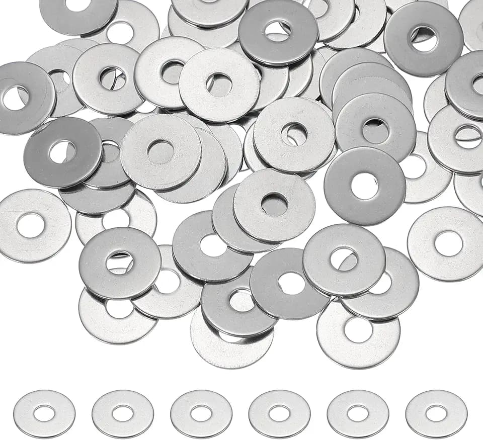 PATIKIL M5 x 18mm Metal Screw Washers Set, 66Pcs 304 Stainless Steel Flat Washers for Screws Bolts Factories Home Outdoor Projects