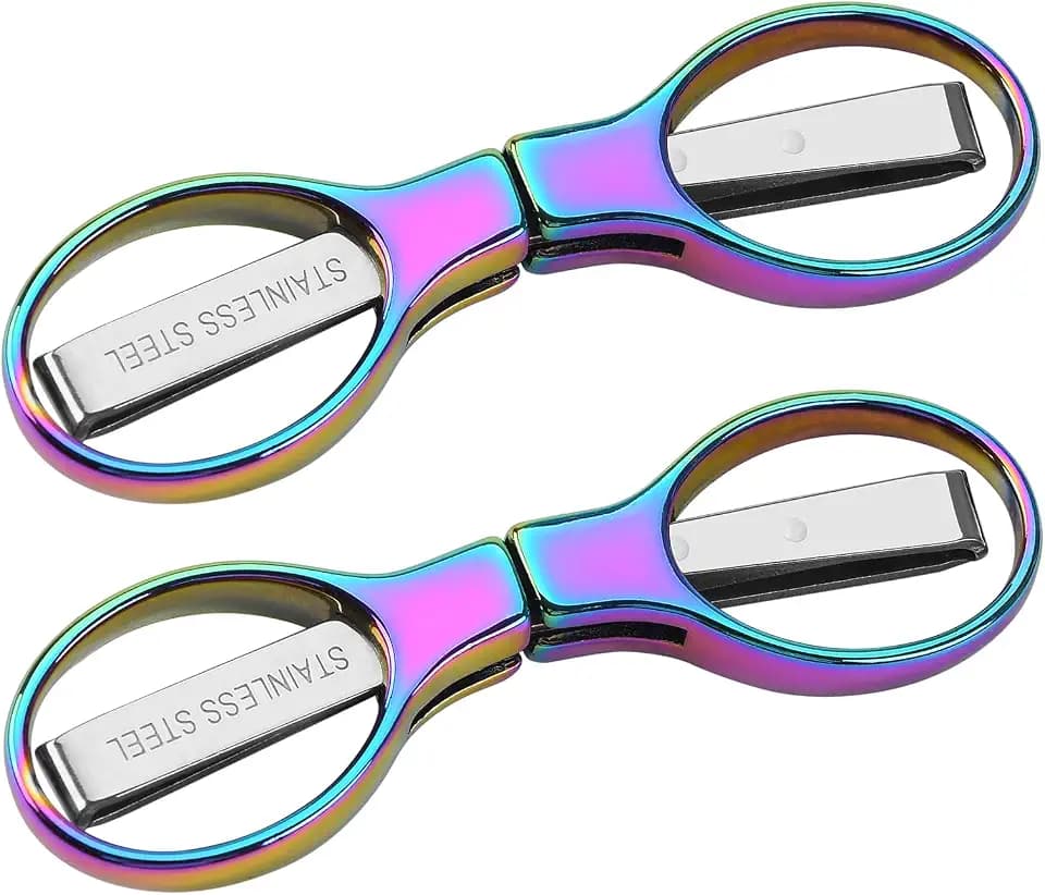 Friker Folding Scissors,Portable Telescopic Cutter Pocket Badge Scissors