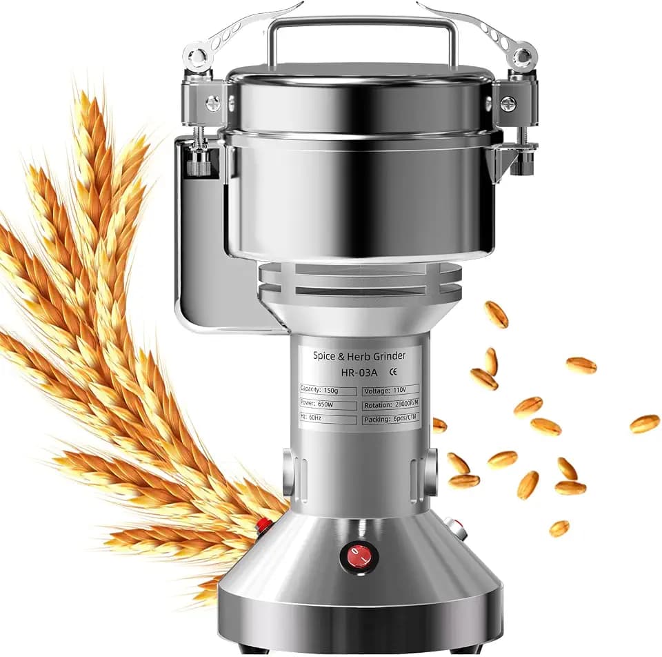 Electric Grain Mill 150g Flour Mill Home for Wheat Corn Rice Spices Herbs