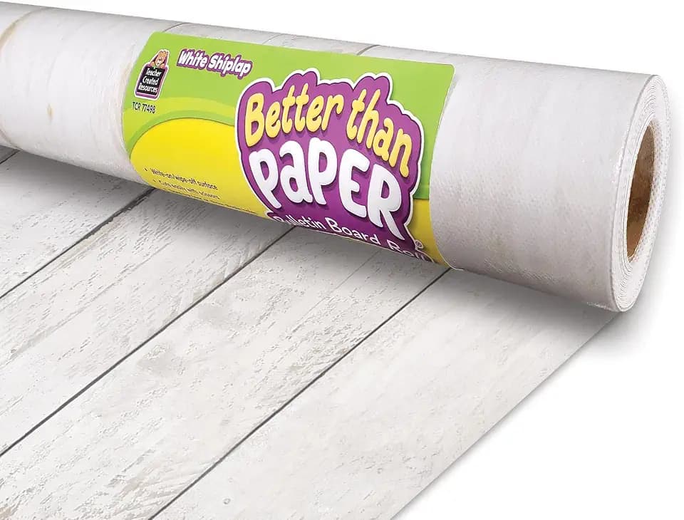Teacher Created Resources White Shiplap Better Than Paper® Bulletin Board Roll (TCR77498)