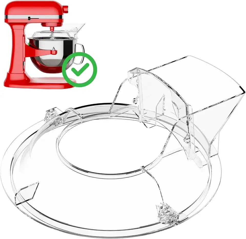 HOZODO Pouring Shield & Splash Guard for KitchenAid Bowl-Lift Mixers