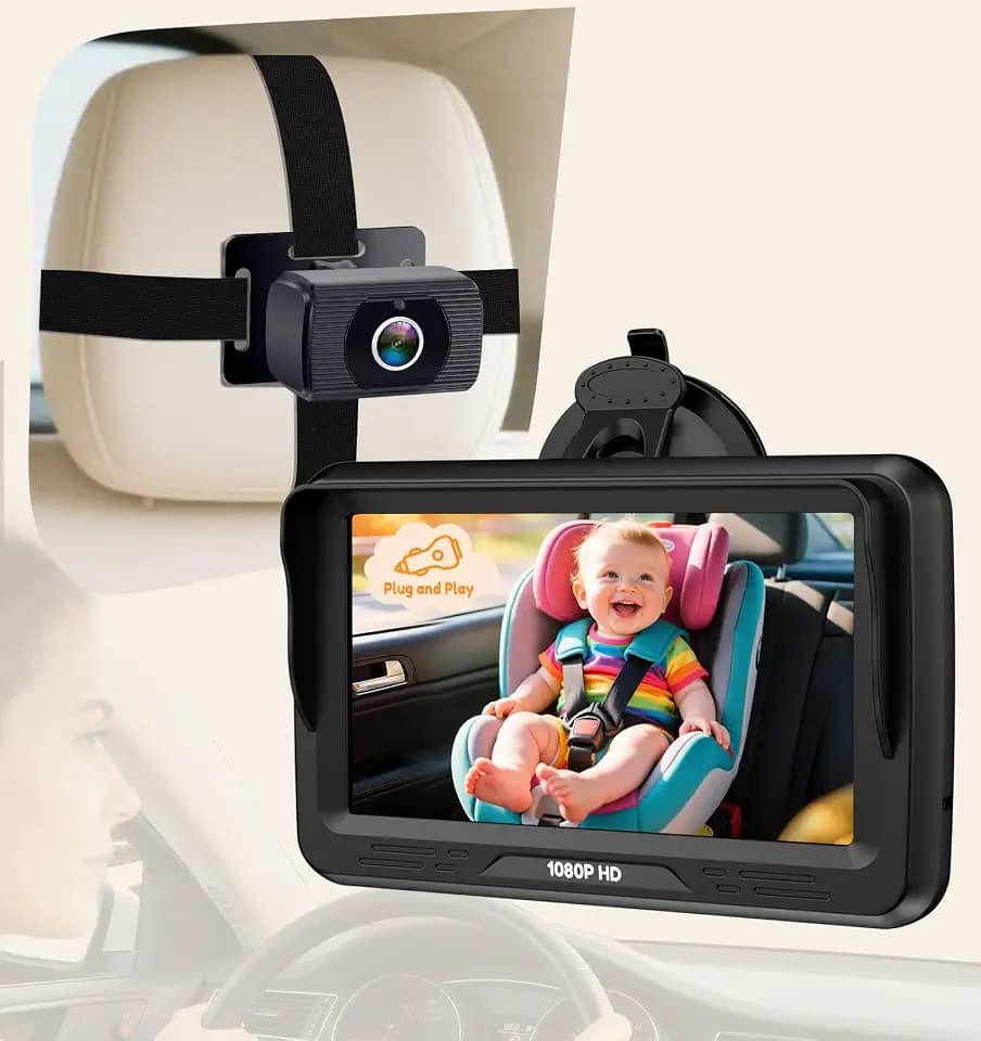 Rohent Baby Car Camera HD 1080P - Rear-Facing Infant Monitor Clear Picture