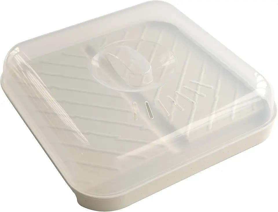 Nordic Ware - 60173 Nordic Ware Slanted Bacon and MeatTray, with Lid, White
