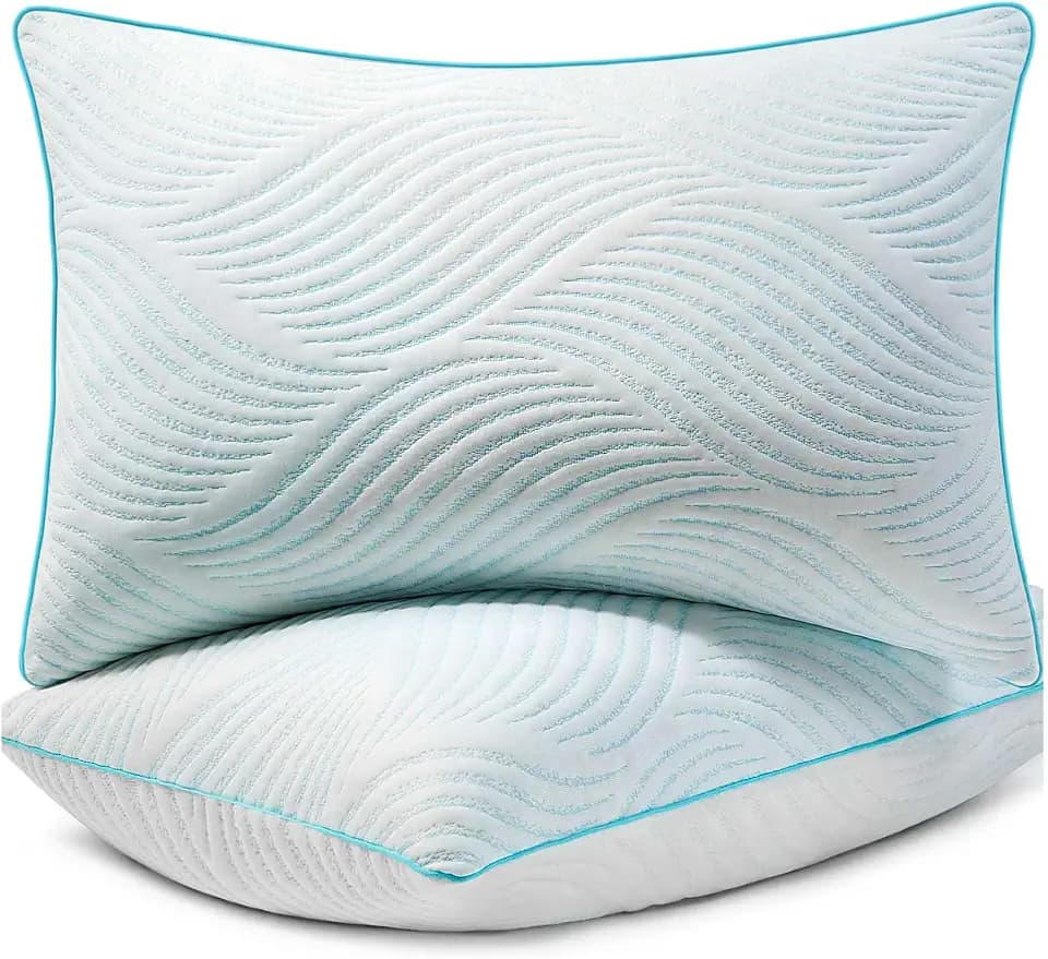 Pillows King Size Set of 2 Cooling Memory Foam Pillows