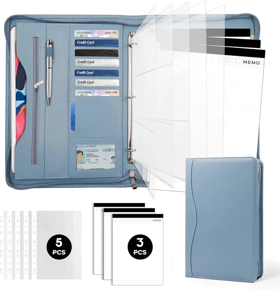 Padfolio Portfolio Binder - 3-Ring Leathario Portfolio Organizer