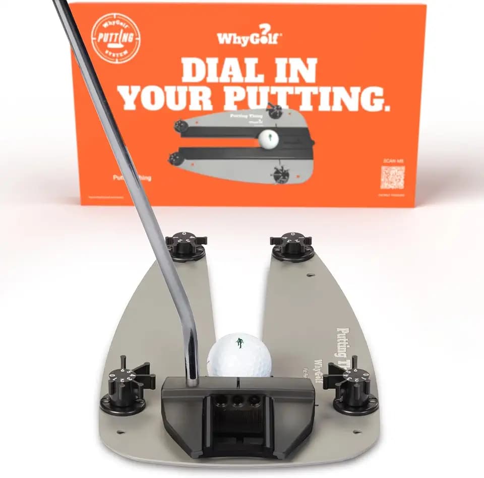 WHYGOLF Putting System & Putting Thing – Golf Training Aid for Stroke, Accuracy & Green Reading – Adjustable Putting Gates for Home & Green Practice – Putter Teaching Tool for Better Control
