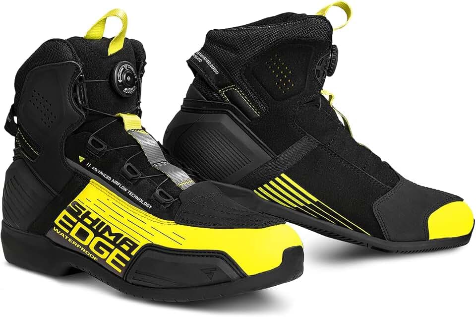SHIMA Herren Edge Mens Motorradschuhe, Fluo, 43 EU EU