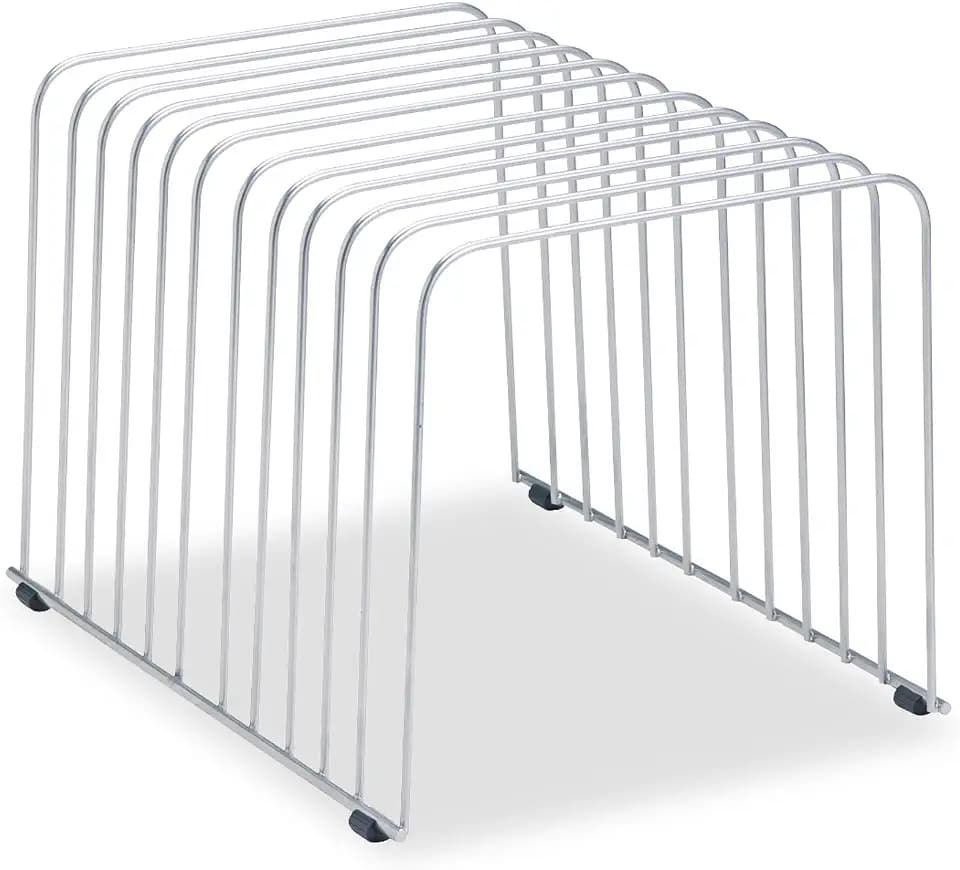 Fellowes Desktop Organizer, 11 Sections, 9" x 11.375" x 8", Wire, Silver (72012)