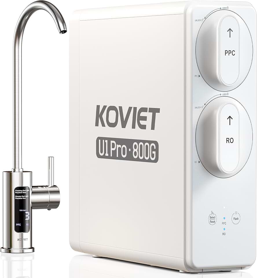 KOVIET U1 Pro Under Sink Reverse Osmosis System, 800GPD Tankless