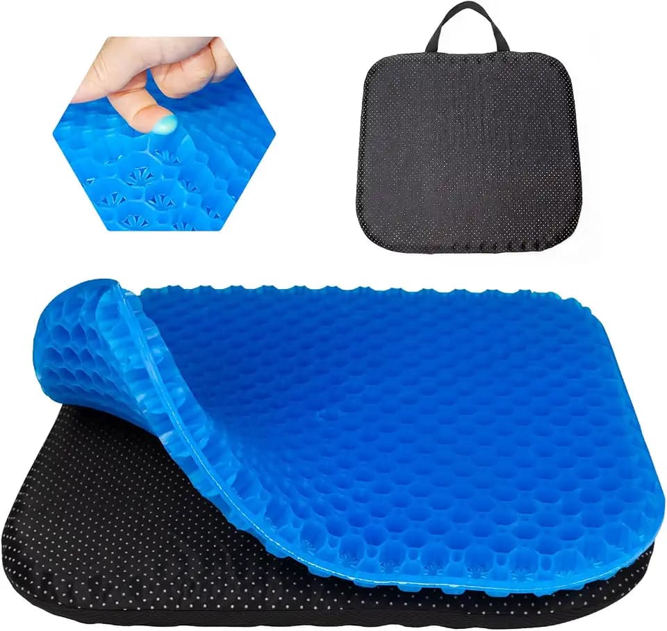 Shouken Anti-Slip Gel Kayak Seat Cushion-17 x 15 inches-Thicken Waterproof Gel Boat Kayak Canoe Rowing Stadium Pad for Sit in Kayak Chair Lifetime Kayak Accessories Equipment Gear for Fishing Kayak