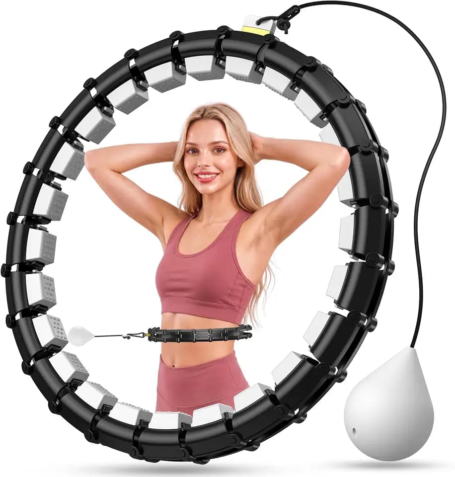 Weighted Infinity Fitness Hoop with Silent 24 Detachable Parts, 47 Inch
