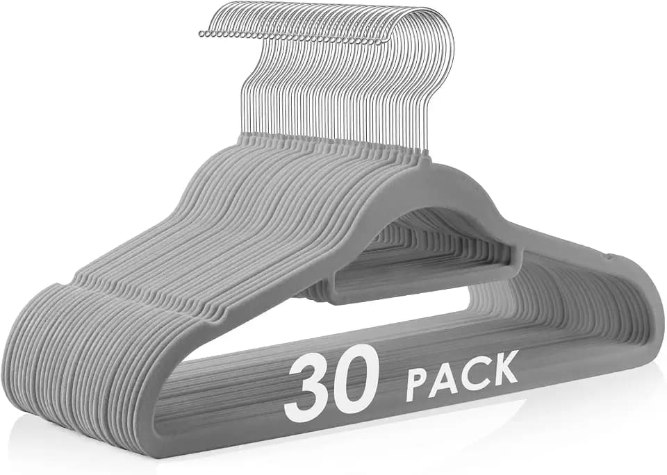Velvet Hangers Non Slip Felt Hangers, Velvet Clothes Hangers Space Saving