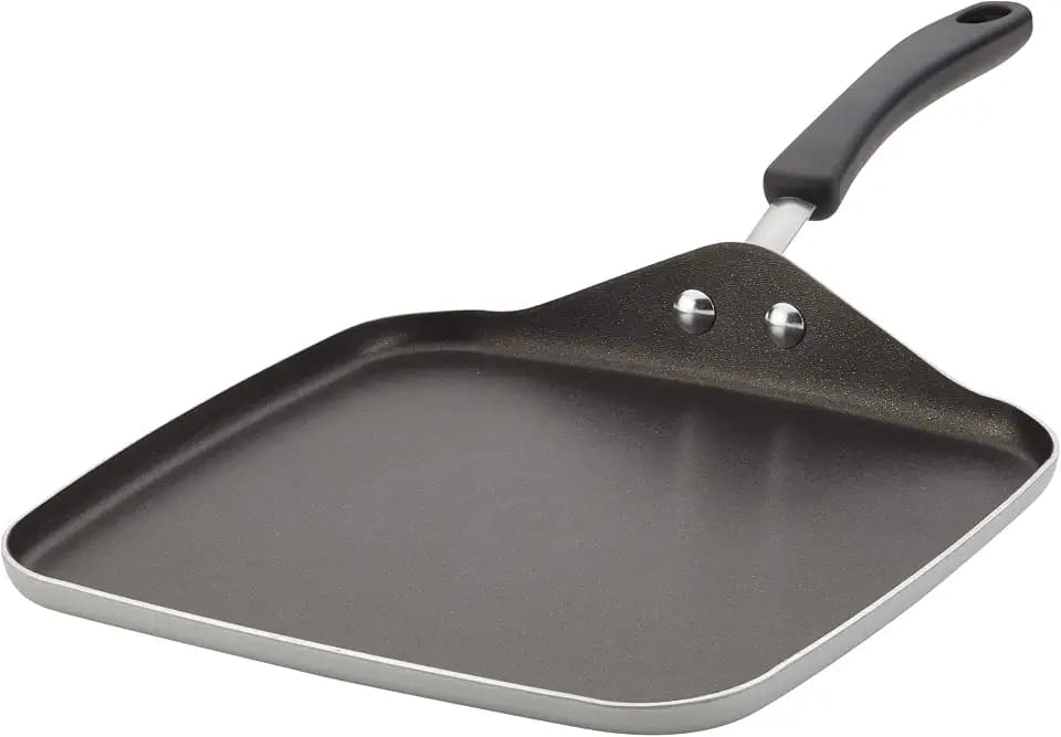 Farberware Cookstart DiamondMax Nonstick Square Griddle, 11-Inch, Silver