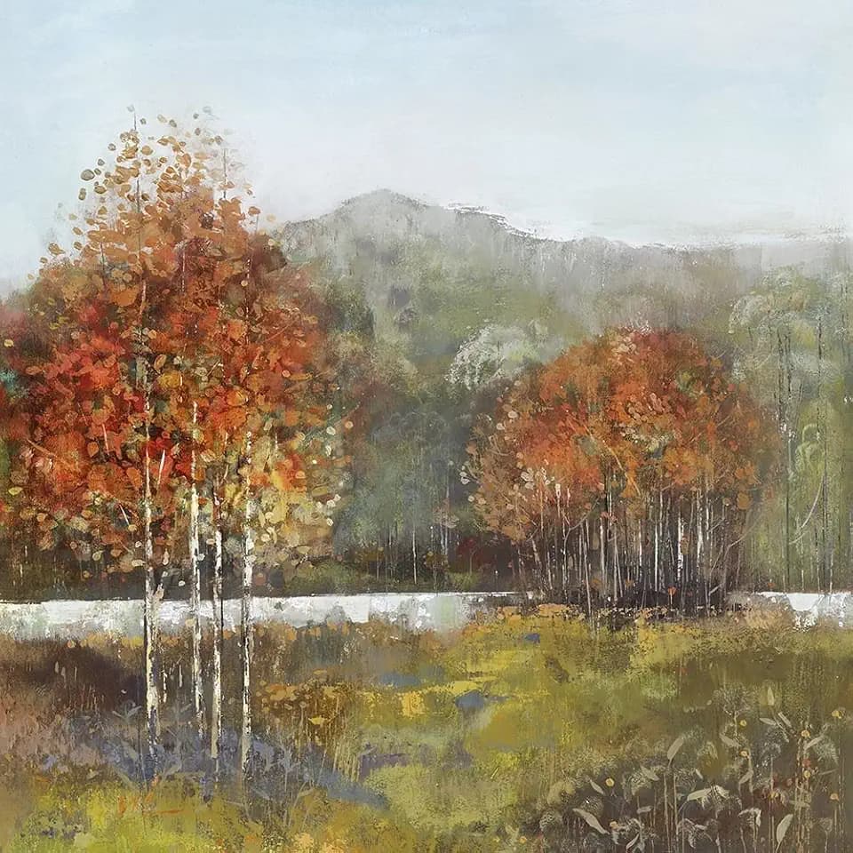 Posterazzi Collection Autumn Breeze II Poster Print by Maya Woods (24 x 24)