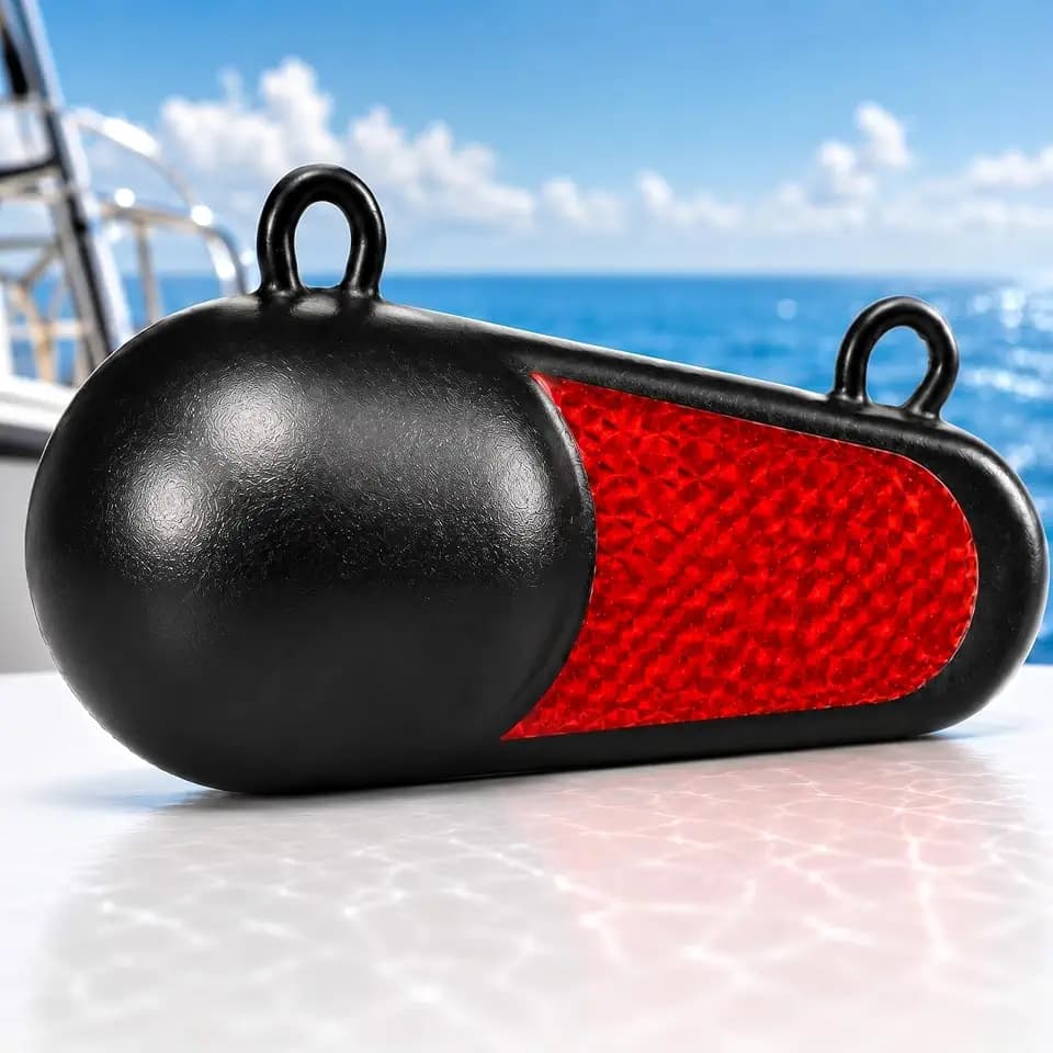 Hollowfly Downrigger Weight Black Coated Oval Fishing Ball
