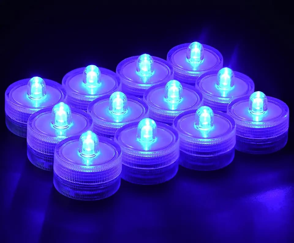 KOABY 12 Pack Blue Light Submersible LED Lights