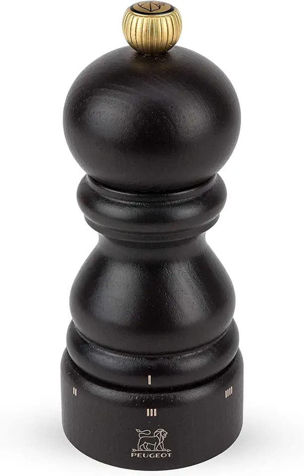 Peugeot Made in France - Paris u'Select Manual Pepper Mill -Adjustable Grinder - PEFC Certified Beechwood, 12 cm - 5 in. Chocolate