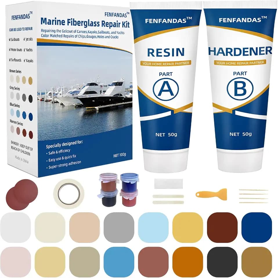 Fiberglass Boat Repair Kit, Marine Fiberglass Repair Kit for Boats