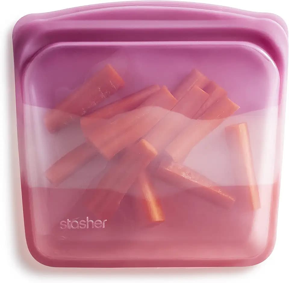 Stasher Premium Reusable Silicone Sandwich Bag, Coral Triangle, 28 oz