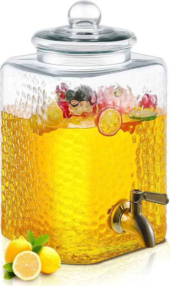 1 Pack 2.5 Gallon Glass Water Drink Dispenser for Parties
