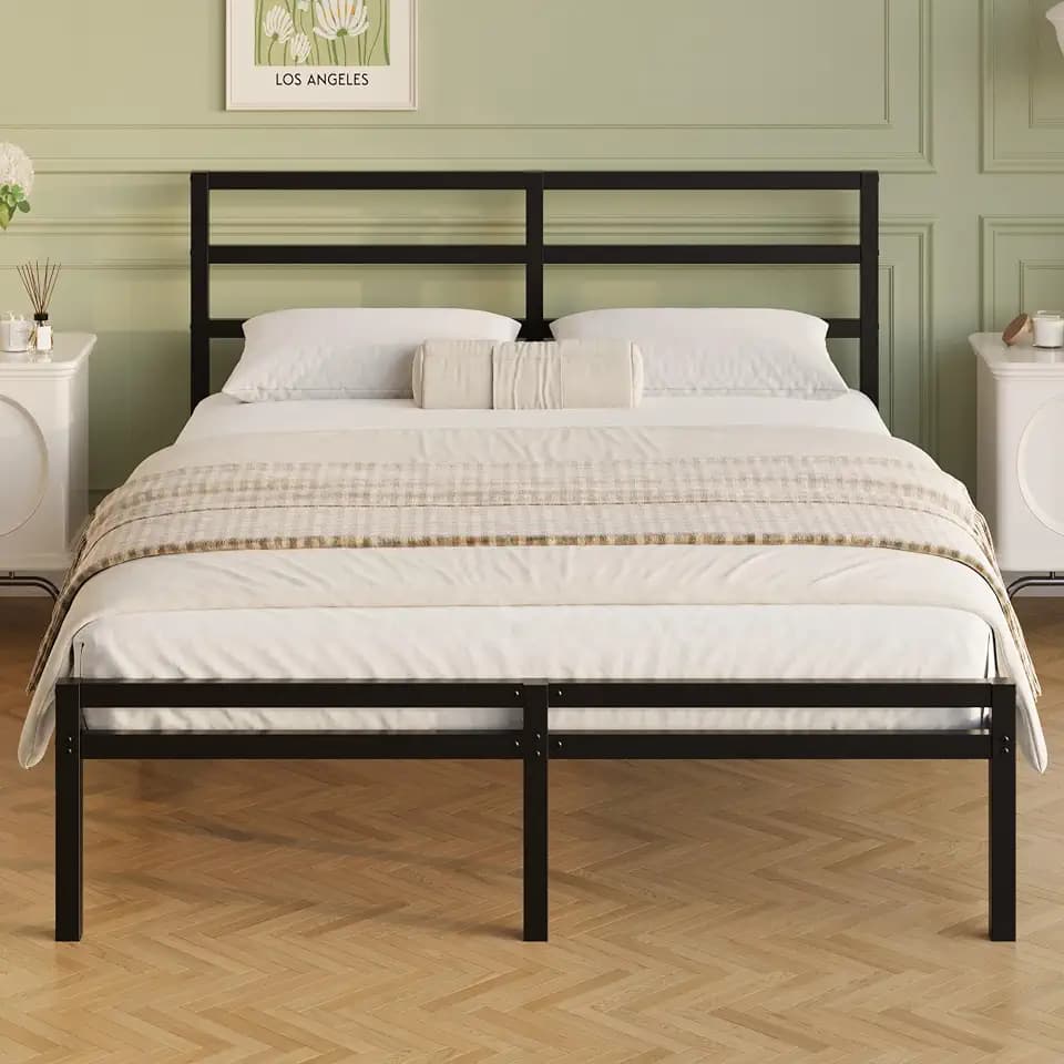 Lutown-Teen 12 Inch Queen Bed Frame with Headboard and Footboard