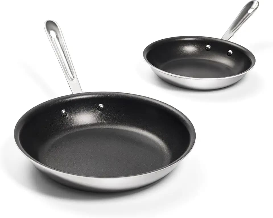 All-Clad D3® Pro Nonstick Stainless, 2-Piece Fry Pan Set, Made in the USA