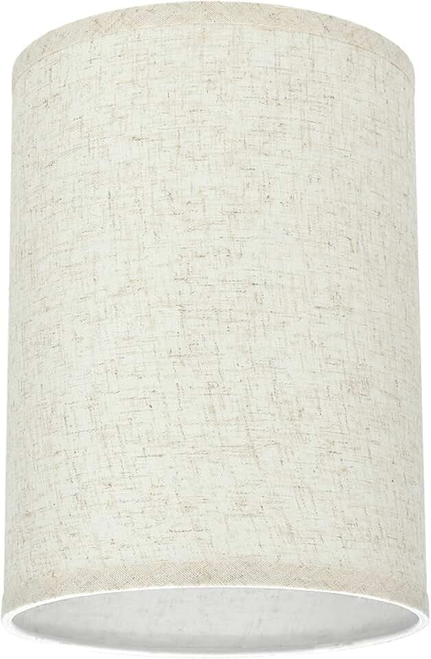 Aspen Creative 31030A Transitional Drum (Cylinder) Shaped Spider Fitter Lamp Shade in Flaxen, 8" wide (8" x 8" x 11")