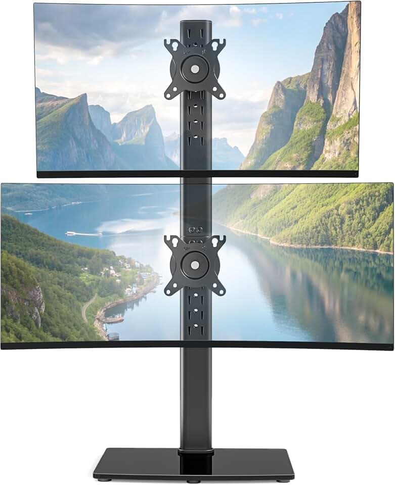 PEGZONE Vertikaler Doppel Monitor Ständer für 17-34 Zoll Bildschirme