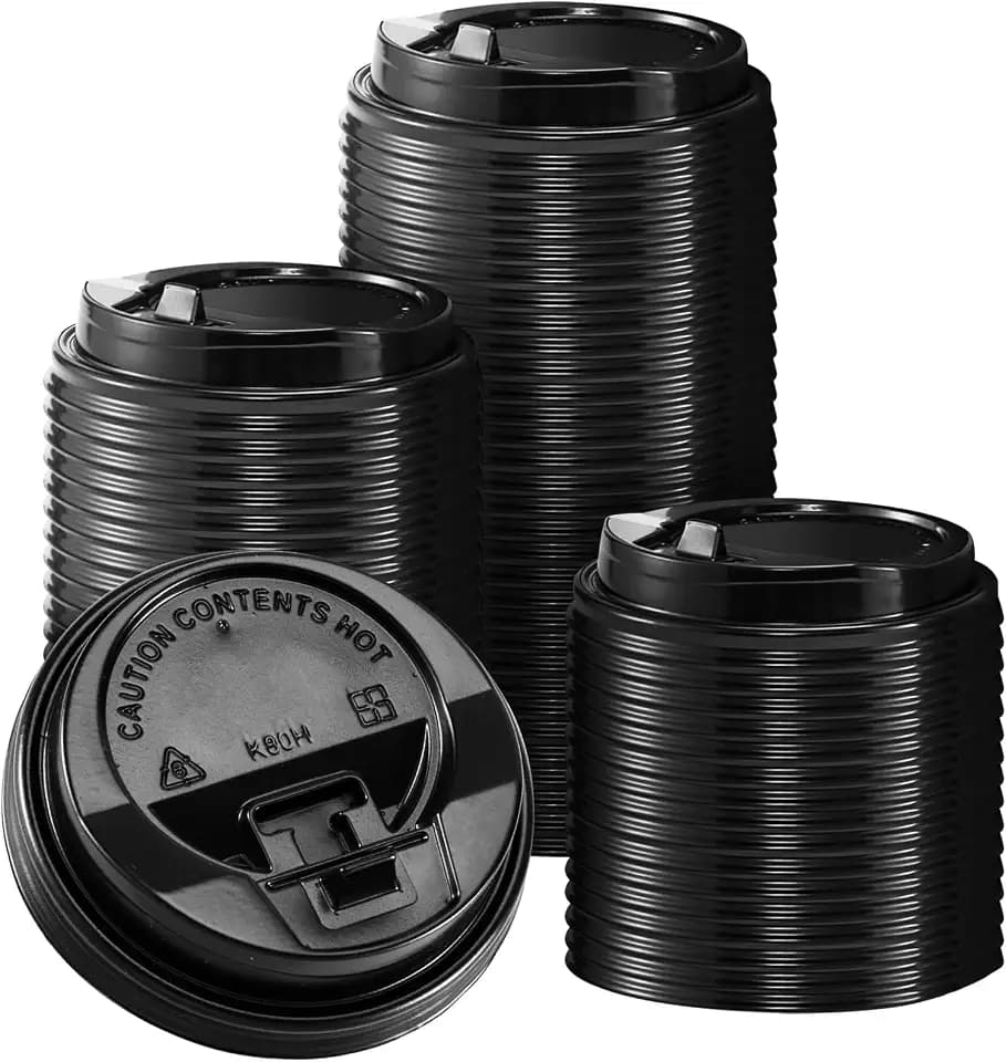 Lamosi 200 Pack Coffee Cup Lids for 10, 12, 16, 20, 24 oz Paper Cups