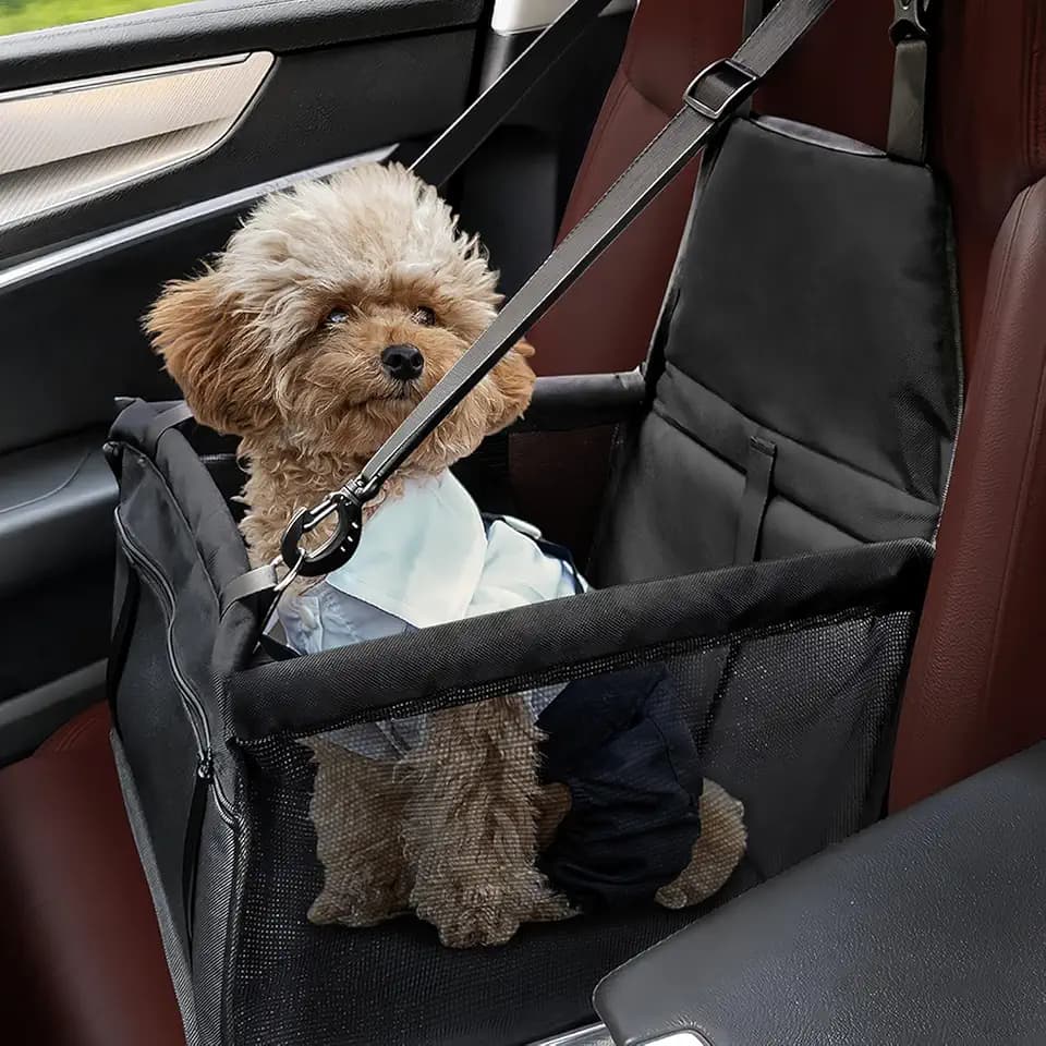 Flagest Hunde Autositz Für Kleine Hunde Bis 10 kg, Schwarz