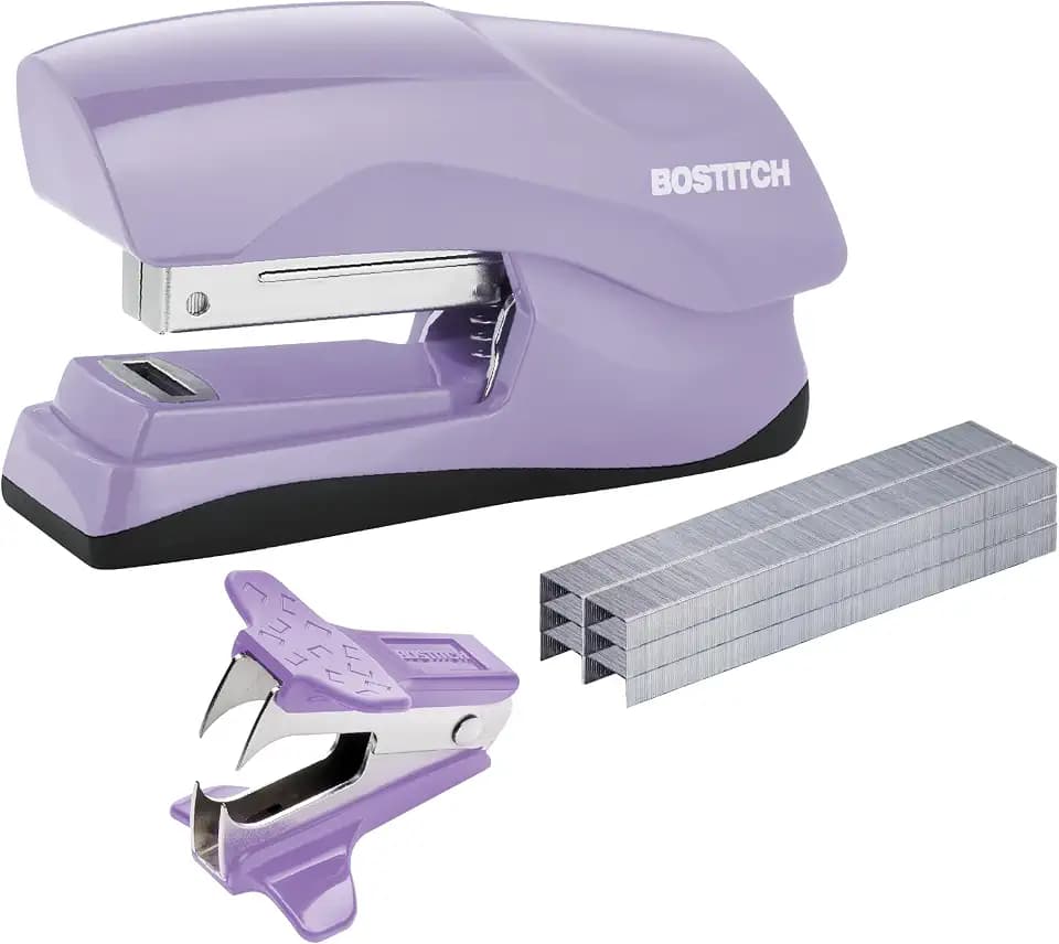 Bostitch Heavy Duty Stapler Value Pack, 40 Sheet Capacity, Light Purple