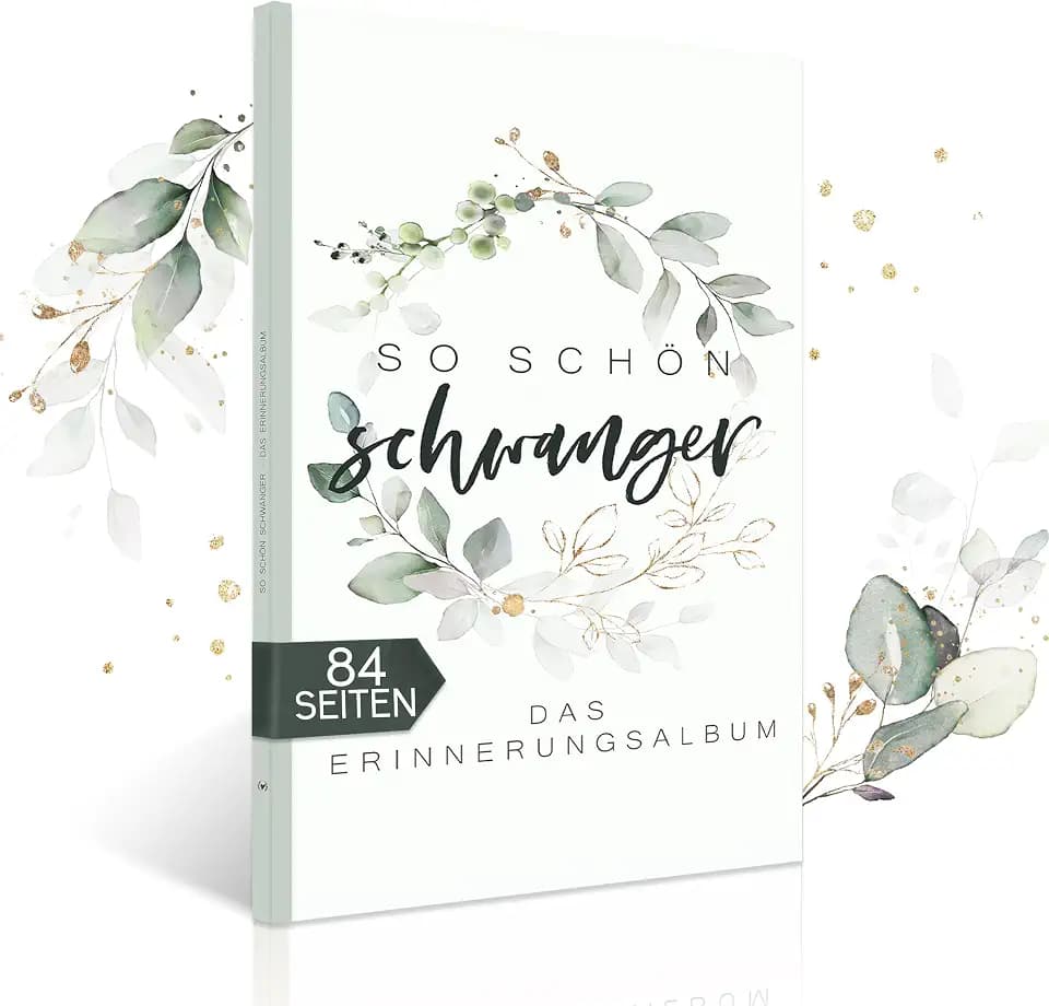 HIMMEL.HERZ.PAPIER® Schwangerschaftstagebuch So schön schwanger - Schwangerschaftsbuch - Geschenke für Schwangere - Meine Schwangerschaft