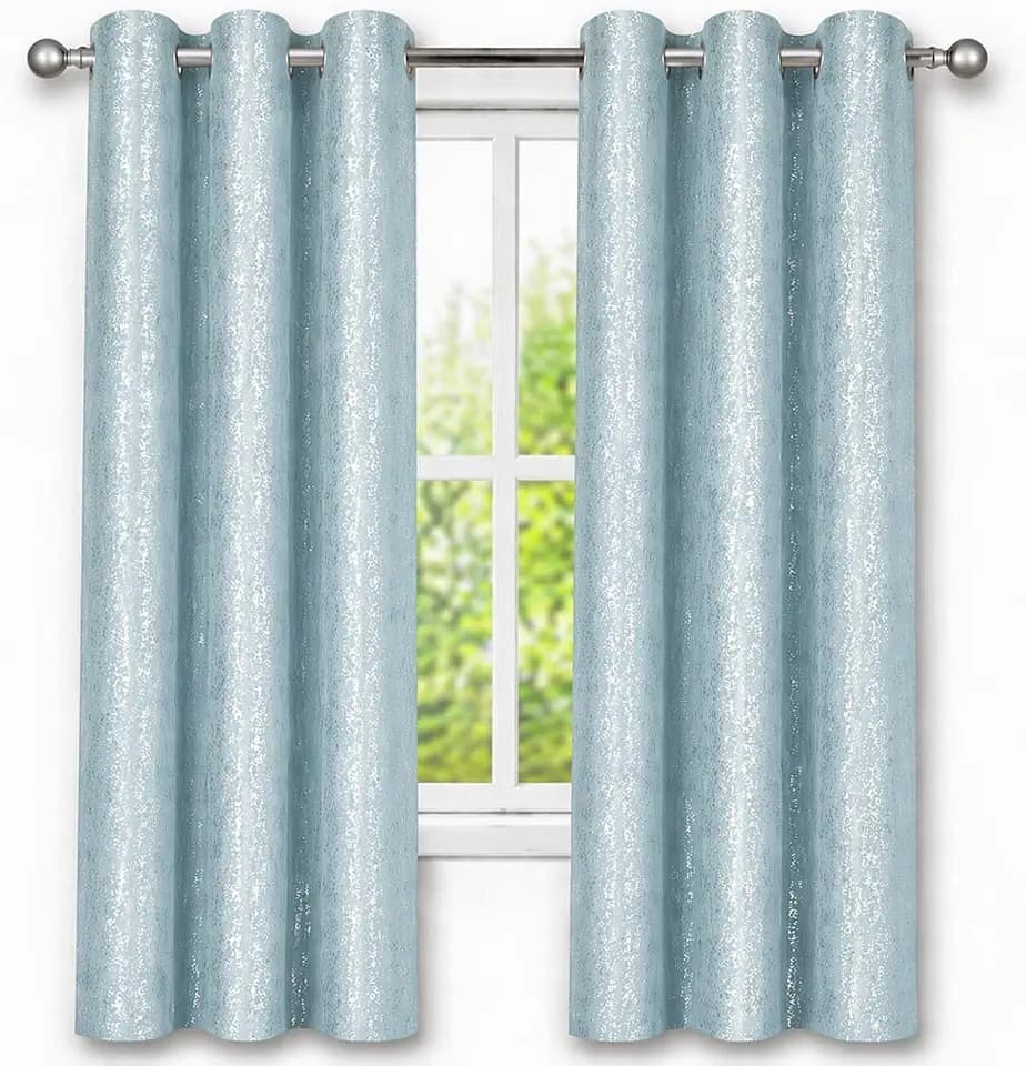 Dainty Home Blackout Curtains 76 x 84 Inch – Thermal Insulated Window Curtains for Bedroom & Living Room, Room Darkening Drapes, Noise Reducing Energy Saving Panels, 2 Panel Set (38” Wide Each)