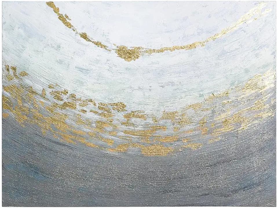 Empire Art Direct Abstract Wall Art Textured Hand Painted Canvas by Martin Edwards, Unframed, 40" x 30", Golden Tundra