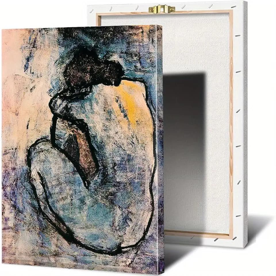 ALMLZL Pablo Picasso Blue Nude Poster Canvas Wall Art Prints 16x24 Inch