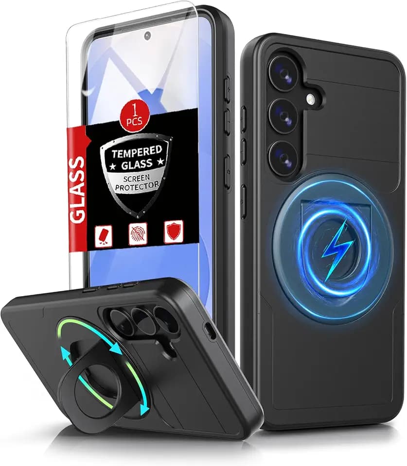 for Samsung Galaxy S25 Case Magnetic Stand,Compatible with MagSafe