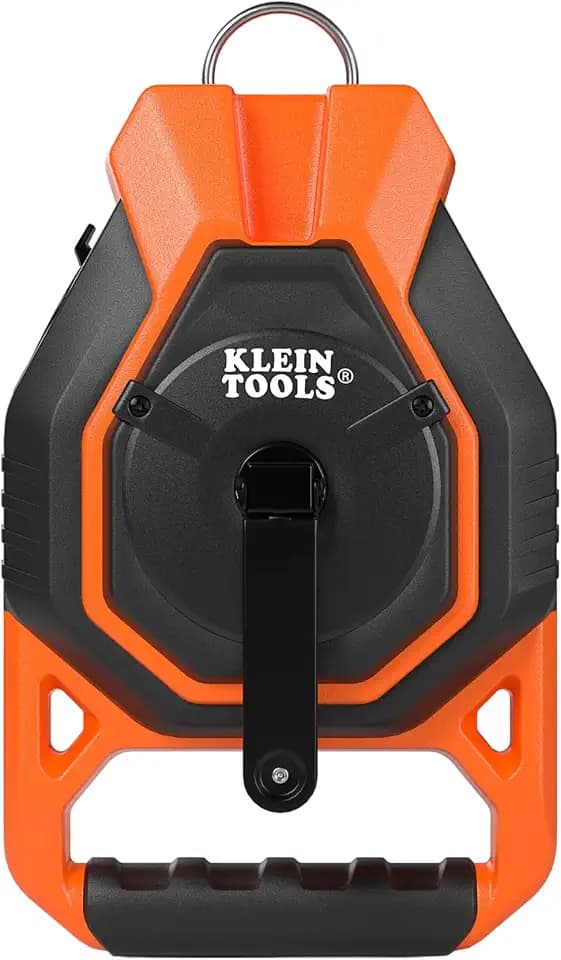 KLEIN TOOLS CHLK150 Heavy-Duty Chalk Reel, 150-Foot, 4:1 Gear Ratio, Chalk Line and Rubber Stopper Top with a Nested Ring Design