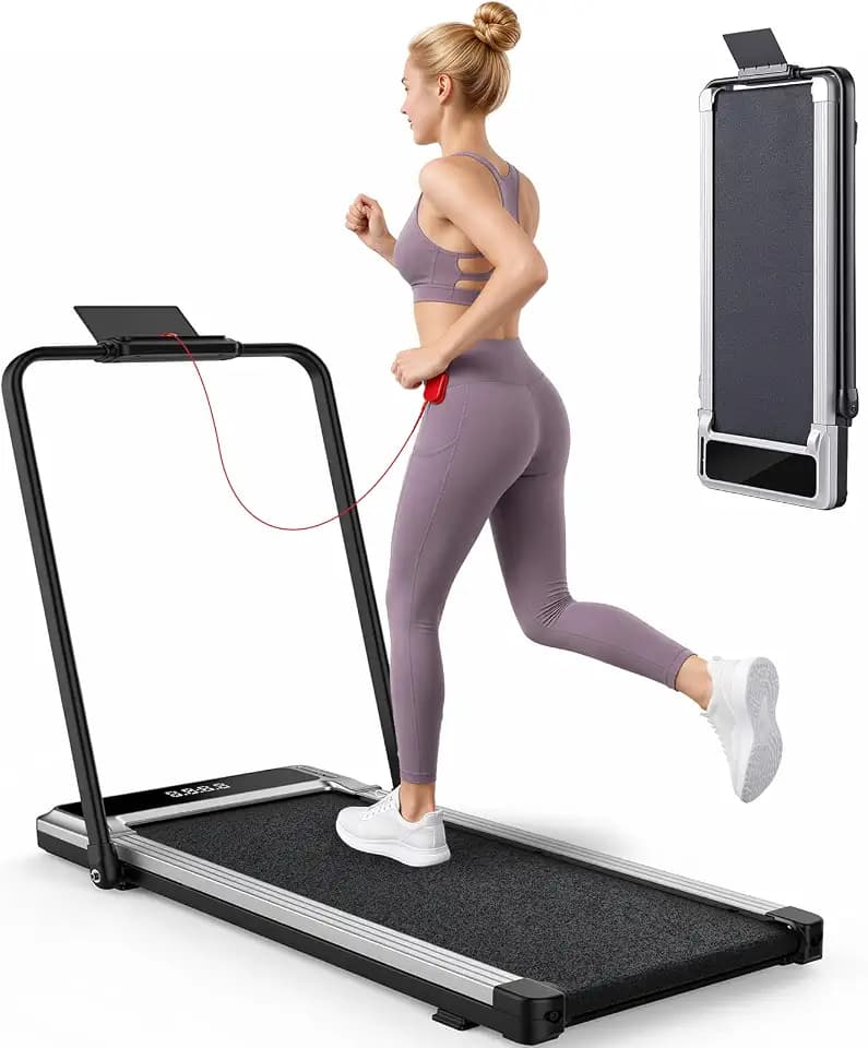 3-in-1 Walking Pad with Handle Bar Foldable Treadmill for Home