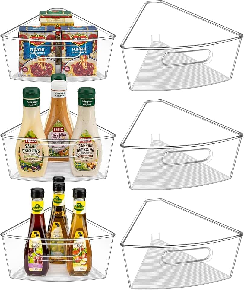 JEISSLIA Lazy Susan Cabinet Organizer Bins for 26"/ 28"/ 32" Diameter