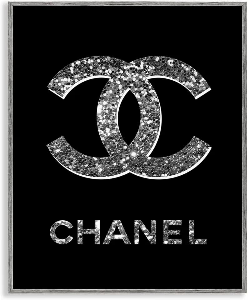 Gleaming Glam Symbol Modern, 11 x 14 Inch Framed Giclée Print