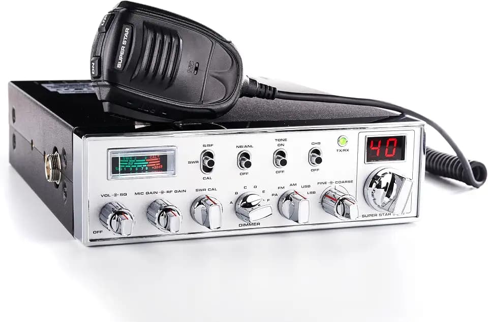 Super Star 3900 CB-Funkgerät 27 MHz Multimode AM/FM/SSB, Version 2023 mit NRC-Rauschunterdrückung, 12W SSB, SWR-Meter & VOX-Funktion, Klassisches Design