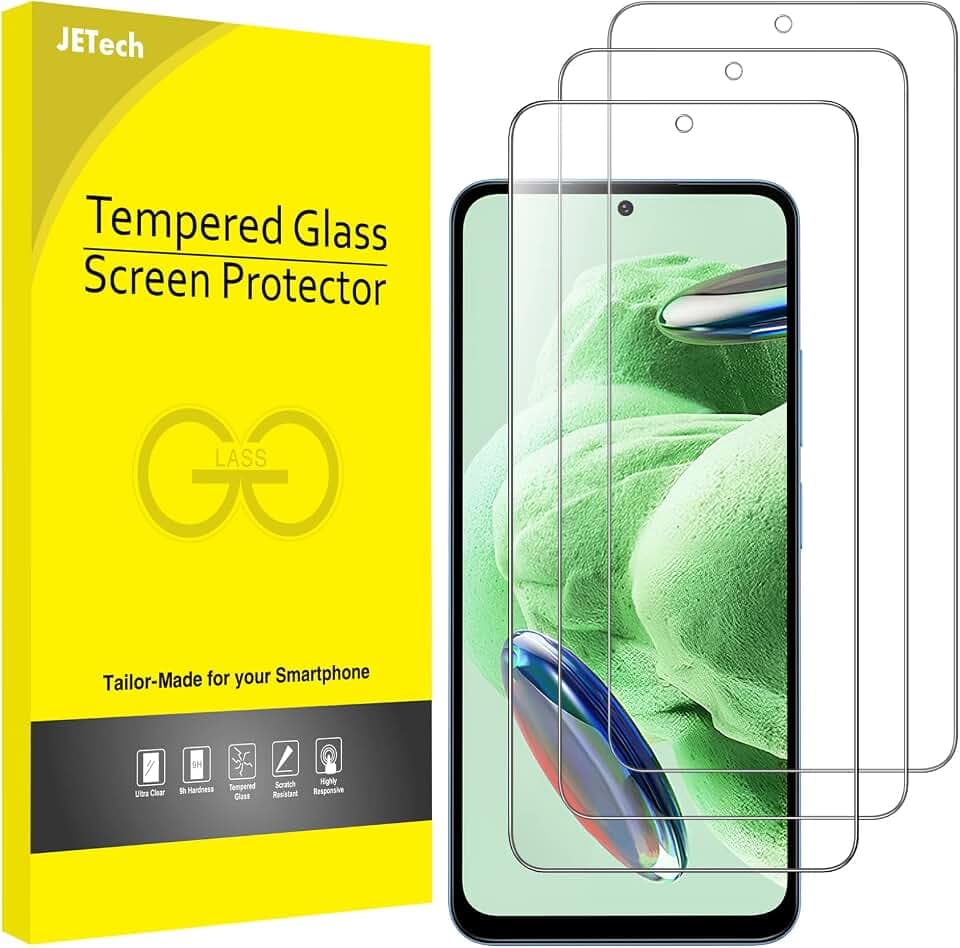 JETech Schutzfolie für Redmi Note 12 4G/5G, 3 Stück