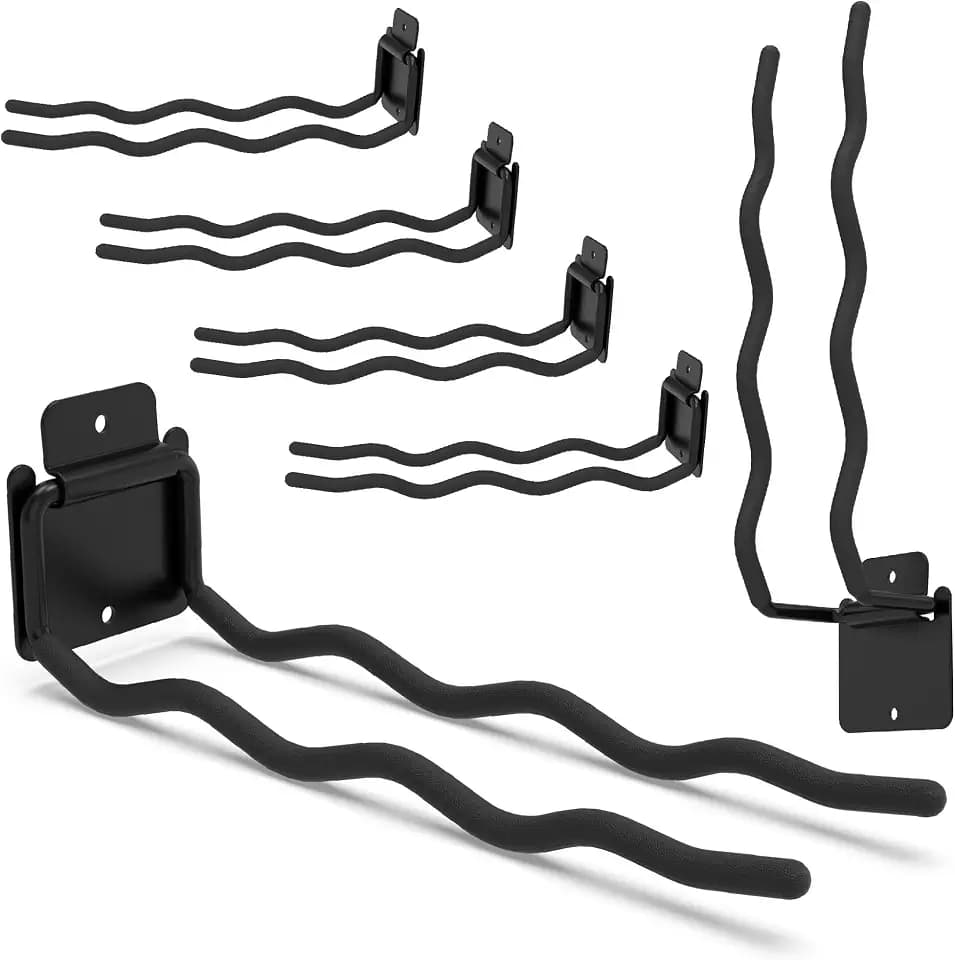 6 Pack 12" Wave Garage Hooks