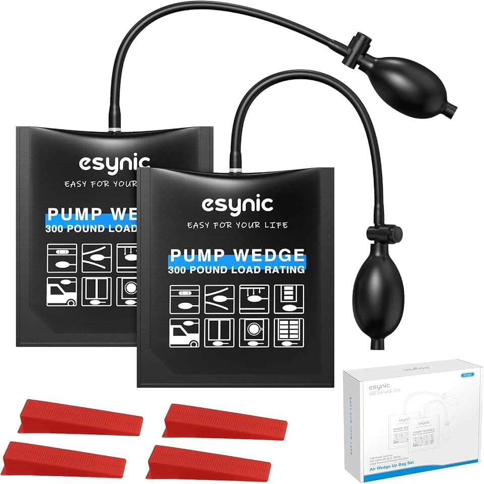 eSynic 2 Stück Montagekissen Air Pump Wedge Luftkissen Pumpkissen Montagehilfe Aufpumpen Kissen Fenstermontage für Tür Fenster Montage Auto-Reparatur